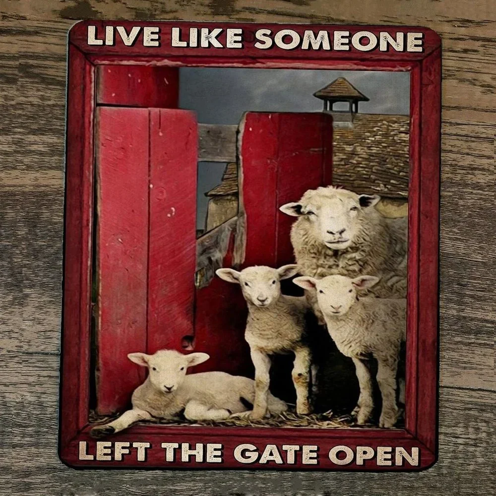 Mouse Pad Live Like Someone Left The‎ Gate Open Sheep